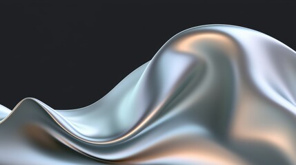 Flowing, silvery fabric with a gradient effect.