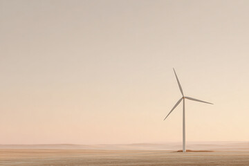 Obraz premium wind farm in usa with long shadows during sunset featuring rich color tones