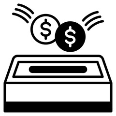 Donations Black Icon