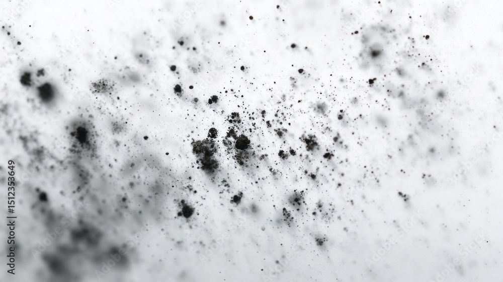 Poster this artwork features a scattering of black spots across a pristine white background, creating a str