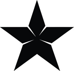 Fototapeta premium Star Icon Filled Silhouette Vector Illustration for Rating and Favorites