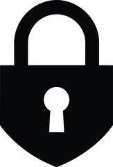 Vector Illustration of Unlock Filled Silhouette for Open Access