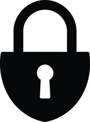 Unlock Filled Silhouette Vector Icon for System Freedom