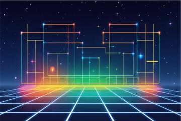  GUI hi tech visor backdrop design template