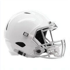 Fototapeta premium White Football Helmet - Protective Sports Gear , PNG isolated cut out image