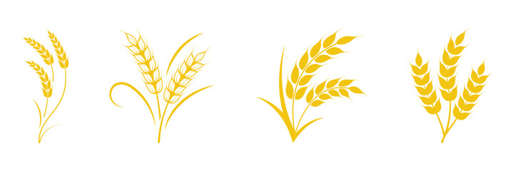 Cereal icon set, wheat ears icon vector, wheat symbol, vector illustration, eps 10