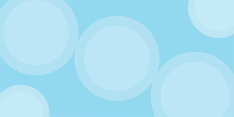 Minimalist banner background, pastel colorful, Light Blue gradations. Circle effect style geometric, abstract background. Vector Illustration
