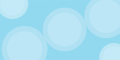 Minimalist banner background, pastel colorful, Light Blue gradations. Circle effect style geometric, abstract background. Vector Illustration