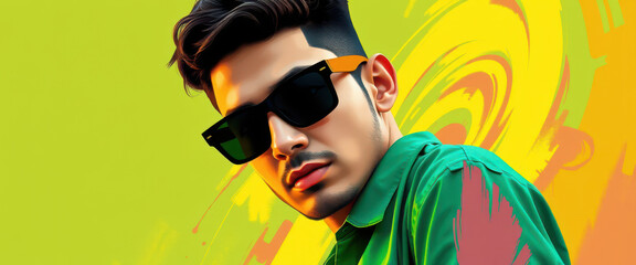 young man wearing sunglass