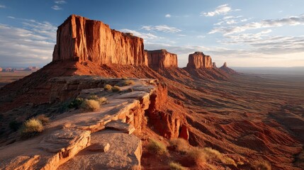 Sandstone Buttes and Mesas in Monument Valley