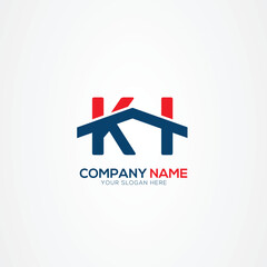 KI or IK Creative Modern Letters Logo Design Element