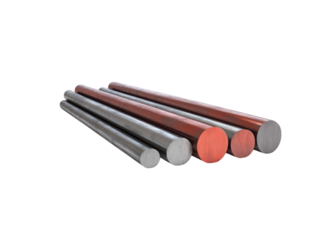 Industrial Metal Rods: A close-up shot of various metallic rods of different sizes and materials, highlighting their texture and industrial aesthetic.
