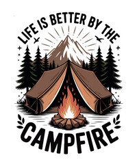 Wilderness Awaits - Adventure Camping T-Shirt for Nature Lovers & Outdoor Explorers