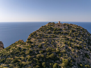 Faro abandonado Na Popia de Sa Dragonera en Mallorca, Islas Baleares