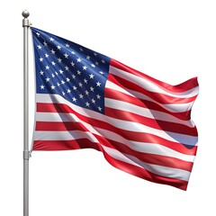 Usa Flag Waving Based On 4th July Concept Red White