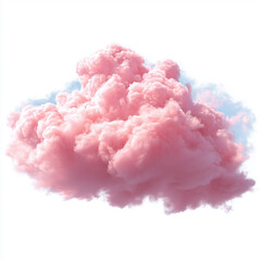 A Whimsical Pink Cloud , PNG isolated cut out image