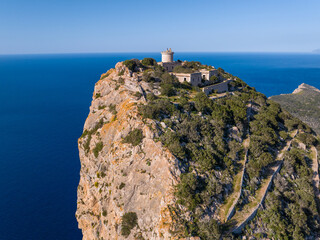 Faro abandonado Na Popia de Sa Dragonera en Mallorca, Islas Baleares