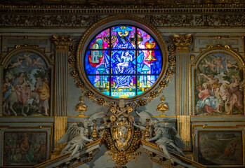 interior of church Rome, italy