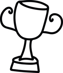 First Place Winner Doodle – Hand-Drawn Champion and Award Symbol