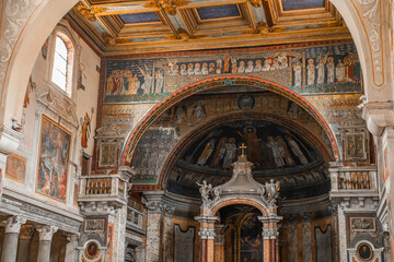 interior of church Rome, italy