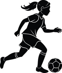 soccer player silhouette