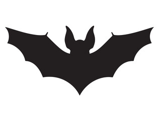 Bat Silhouette White Background