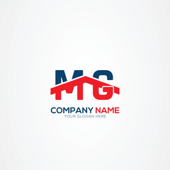 MG or GM Creative Modern Letters Logo Design Element