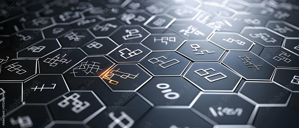 Fototapete abstract hexagonal pattern background design