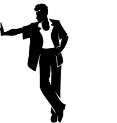 silhouette of a man in a suit