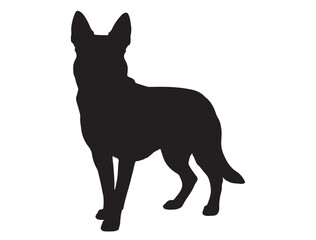 Belgian Malinois Dog silhouette 