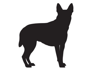 Belgian Malinois Dog silhouette 