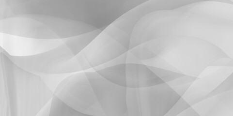 Abstract layered grey and black geometric line shapes with smooth gradients, soft light refractions on glass frosted panel overlays background, abstract white  and black line background.