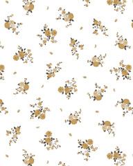 Stunning Geometric Shapes with Floral Scroll Pattern Illustrations