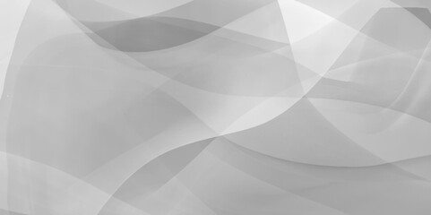 Abstract layered grey and black geometric line shapes with smooth gradients, soft light refractions on glass frosted panel overlays background, abstract white  and black line background.