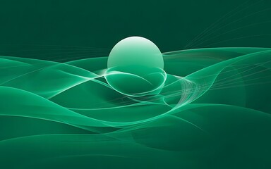 abstract green wave background
