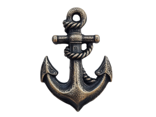 Ancient Anchor's Silent Strength: A close-up studio shot of an antiquated anchor, etched with history and maritime heritage. The worn textures tell tales of open seas and unwavering resolve.