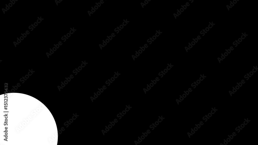 Poster black and white circle background transition animation for video editing concept