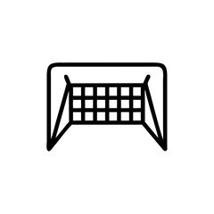 Goal net icon in simple linear vector style  