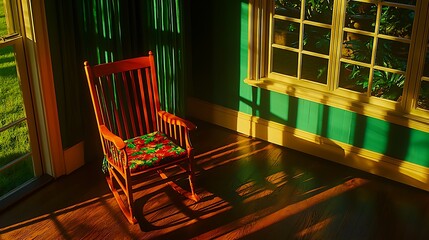Soft morning light creating a peaceful mood with subtle shadow patterns playing on natural wood flooring