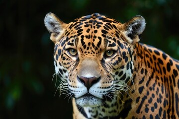 Obraz premium Majestic jaguar close up portrait wild cat