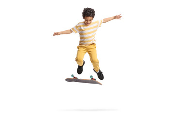 Happy boy jumping with a skateboard © Ljupco Smokovski