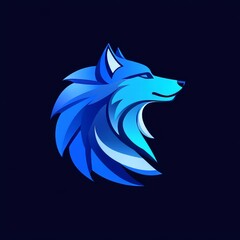 Wolf Logo design and icon with Vector template design.