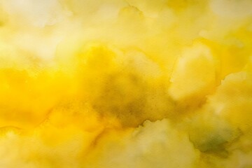Abstract Yellow Watercolor Background Texture High-Resolution Image