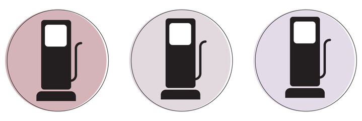 Fototapeta premium Electric car charging station icon vector