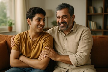 Plakat Father and son bonding moment.