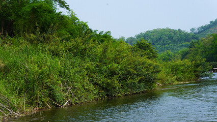 Mountain and river views of Thailand