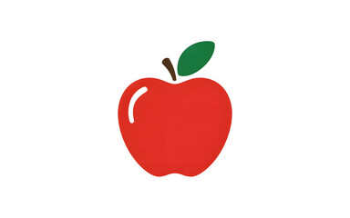 red apple on white background