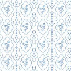 pattern tiles blue seamless pattern vintage