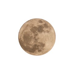 Full moon isolated on white background