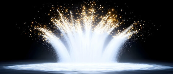 Abstract Fireworks Fountain Display